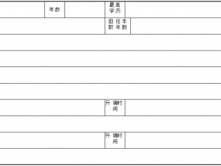 管理人才储备表